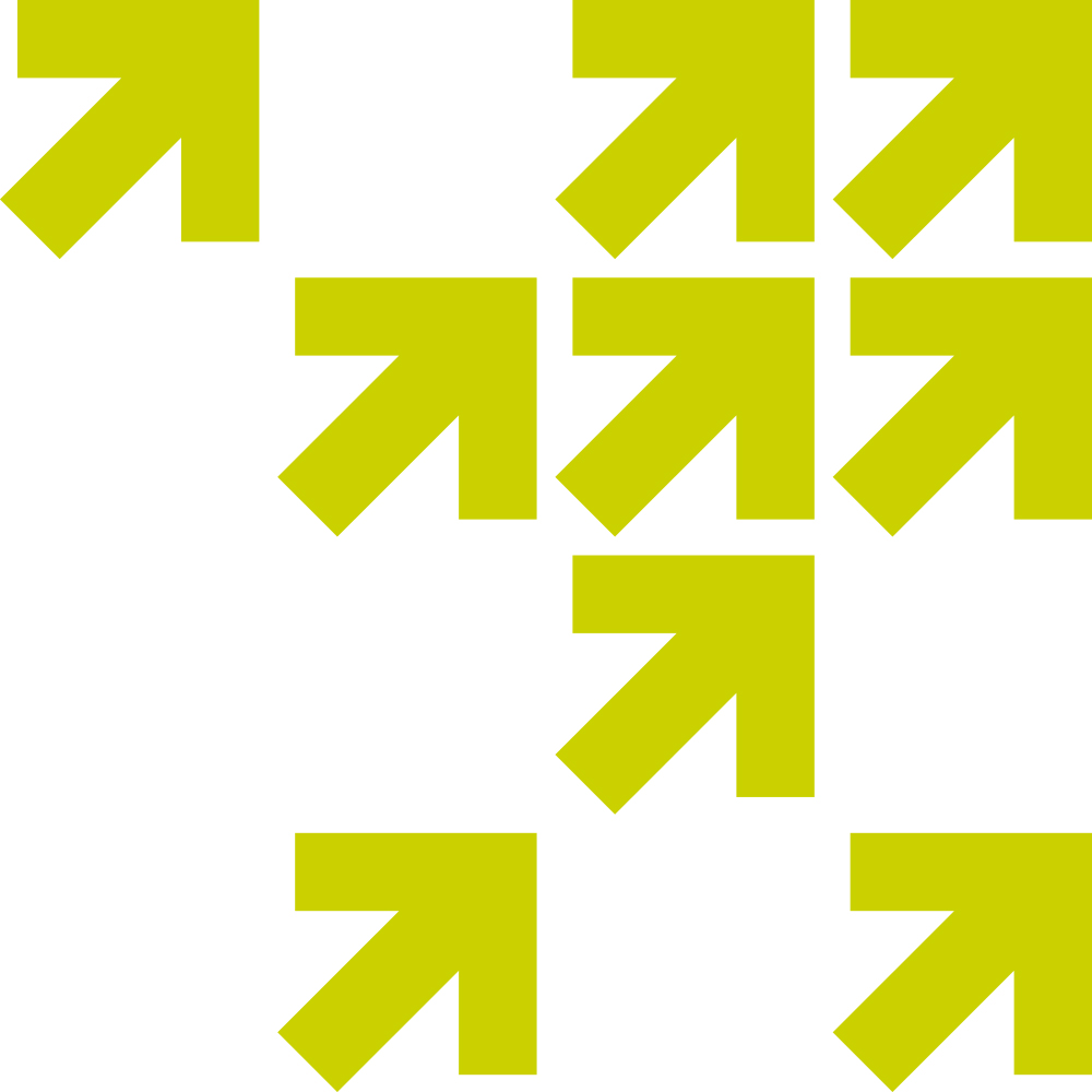 Careers - Light Green Arrows in a 4x4 layout