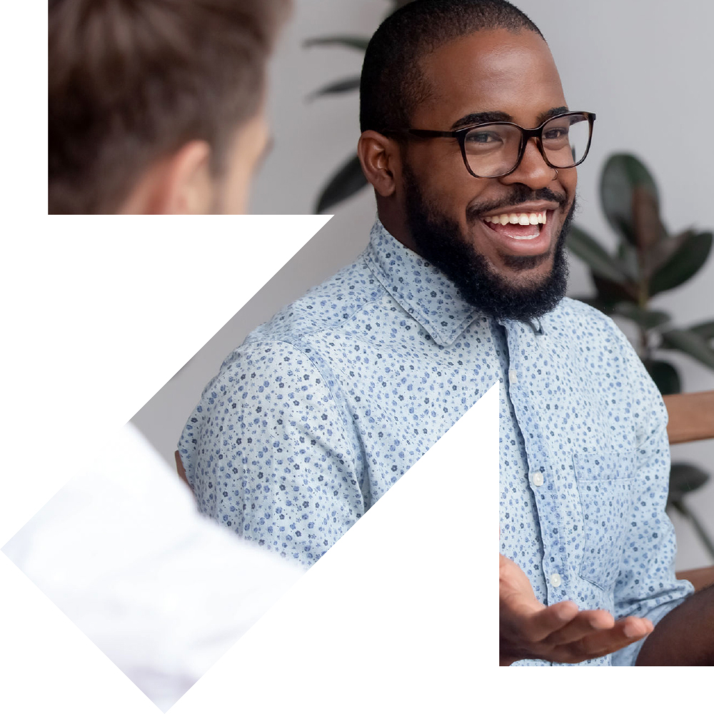 Careers - relaxed male professional in a business meeting