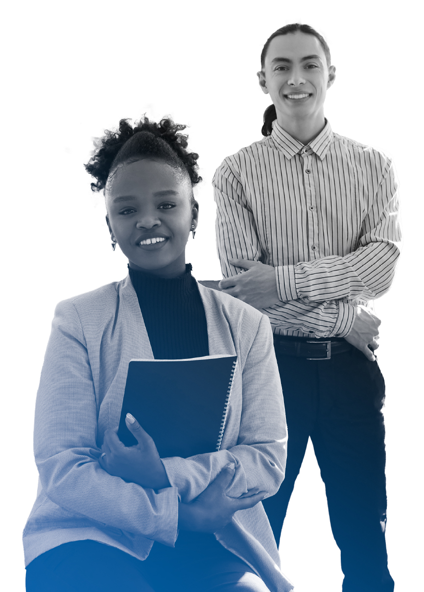Careers - young male and female professional